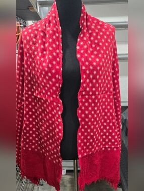 Lulla Collection By Bindya Red Polka Dot Lightweight Scarf Wrap